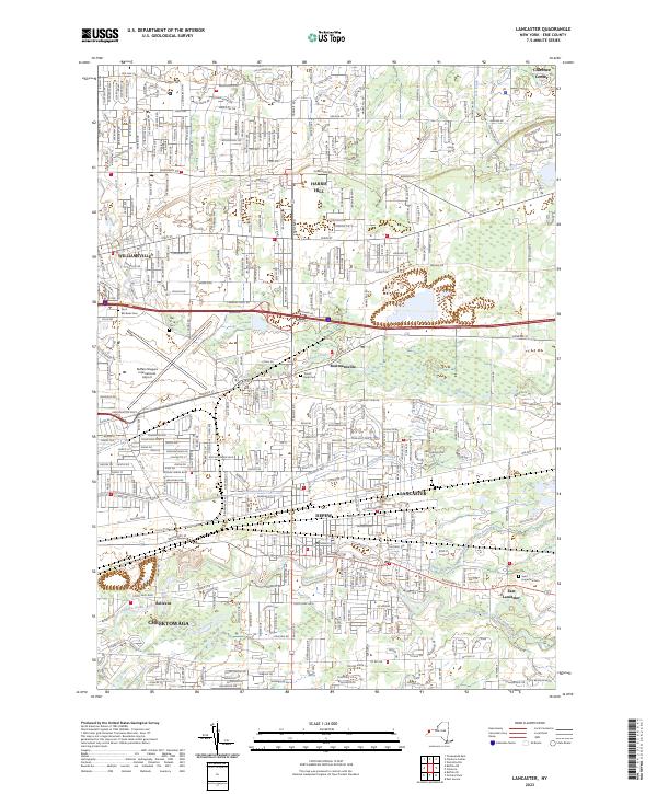 Lancaster topographic map thumbnail