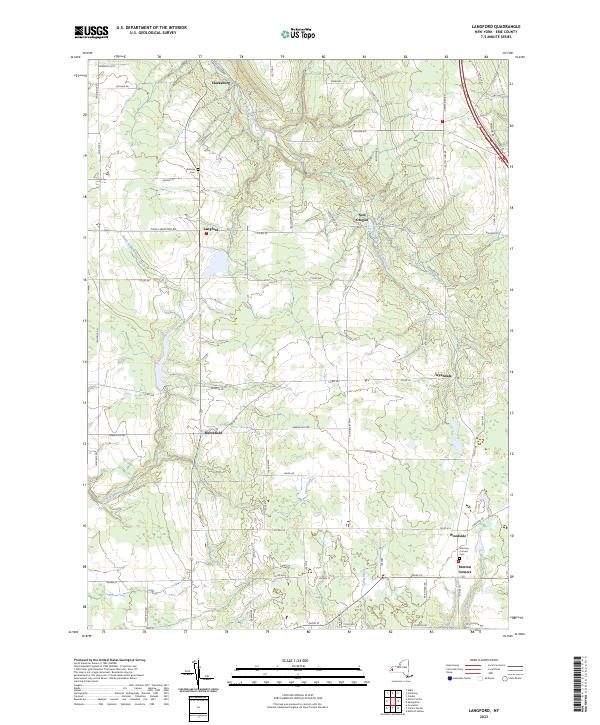 Langford topographic map thumbnail