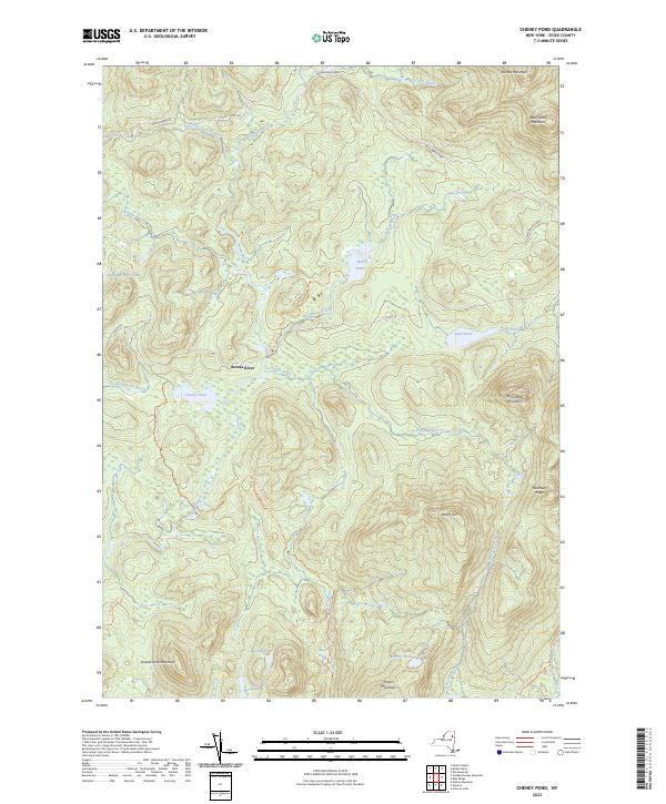 Cheney Pond topographic map thumbnail