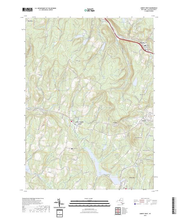 Liberty West topographic map thumbnail