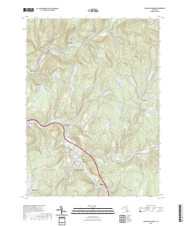 Livingston Manor topographic map thumbnail