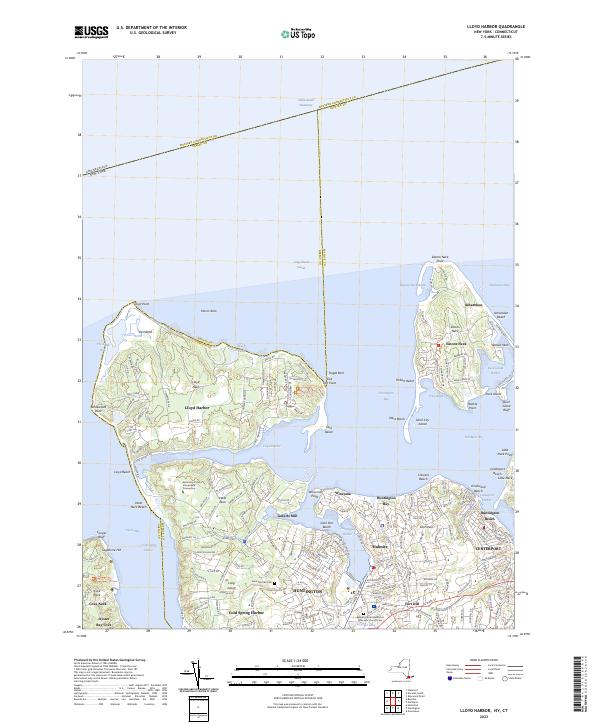 Lloyd Harbor topographic map thumbnail