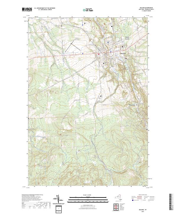 Malone topographic map thumbnail