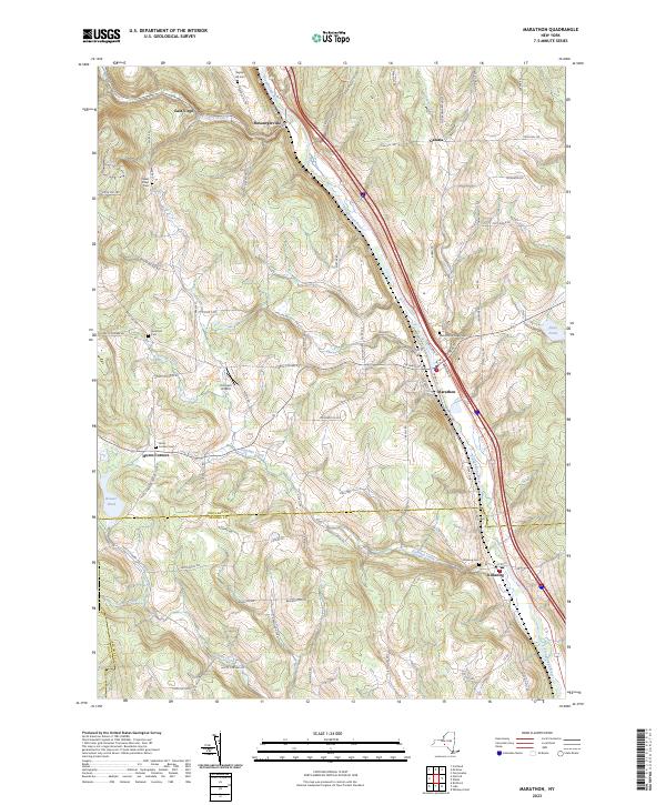 Marathon topographic map thumbnail