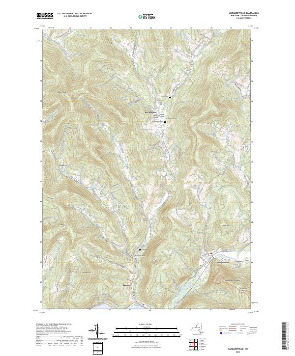 Margaretville topographic map thumbnail