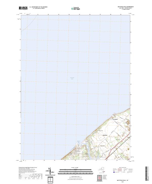 Mattituck Hills topographic map thumbnail