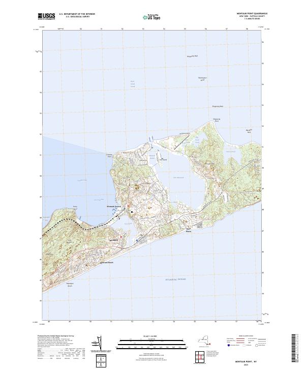 Montauk Point topographic map thumbnail