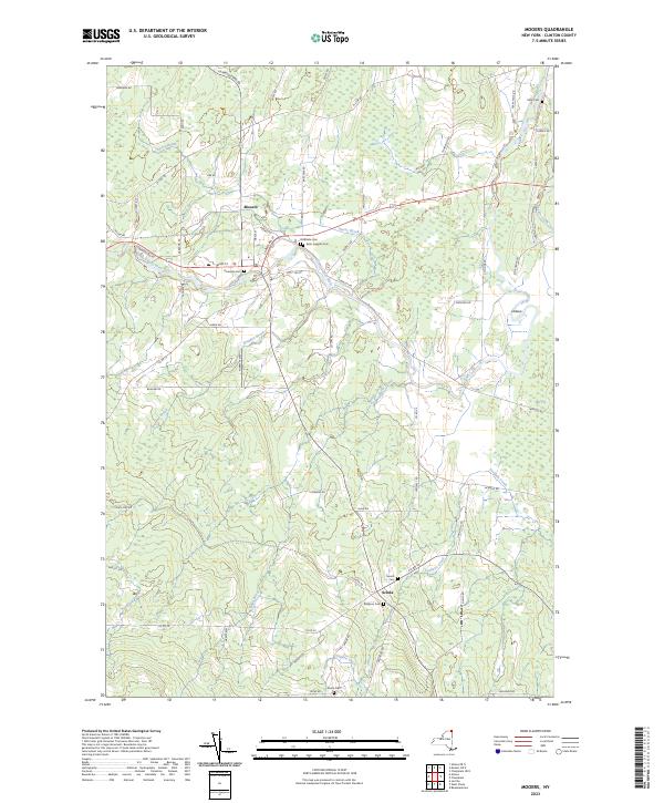 Mooers topographic map thumbnail