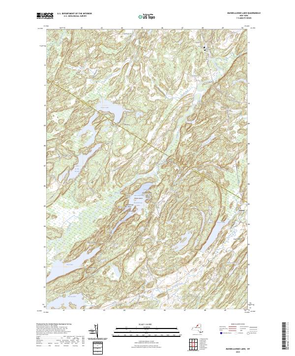 Muskellunge Lake topographic map thumbnail