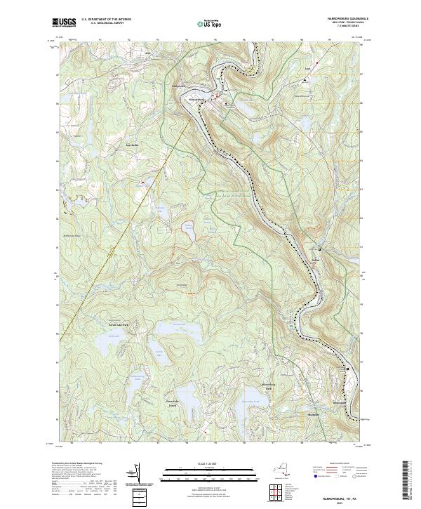 Narrowsburg topographic map thumbnail