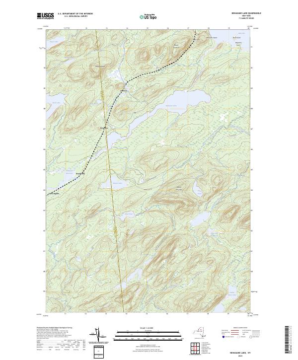 Nehasane Lake topographic map thumbnail