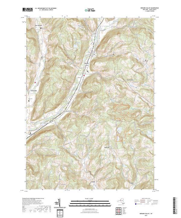 Newark Valley topographic map thumbnail