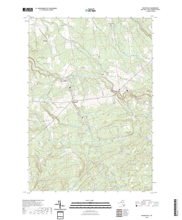 Nicholville topographic map thumbnail