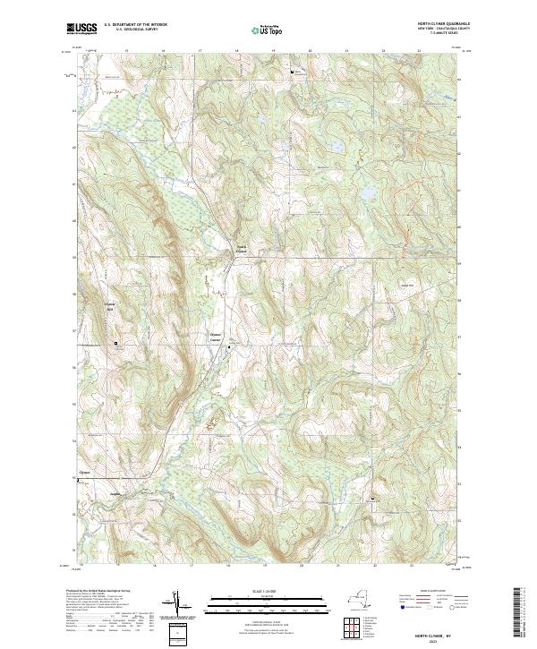 North Clymer topographic map thumbnail