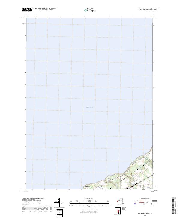 North of Dunkirk topographic map thumbnail