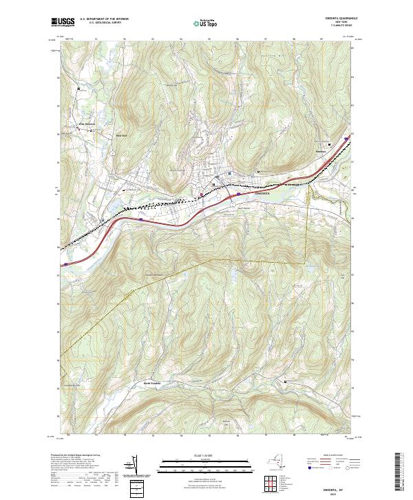 Oneonta topographic map thumbnail