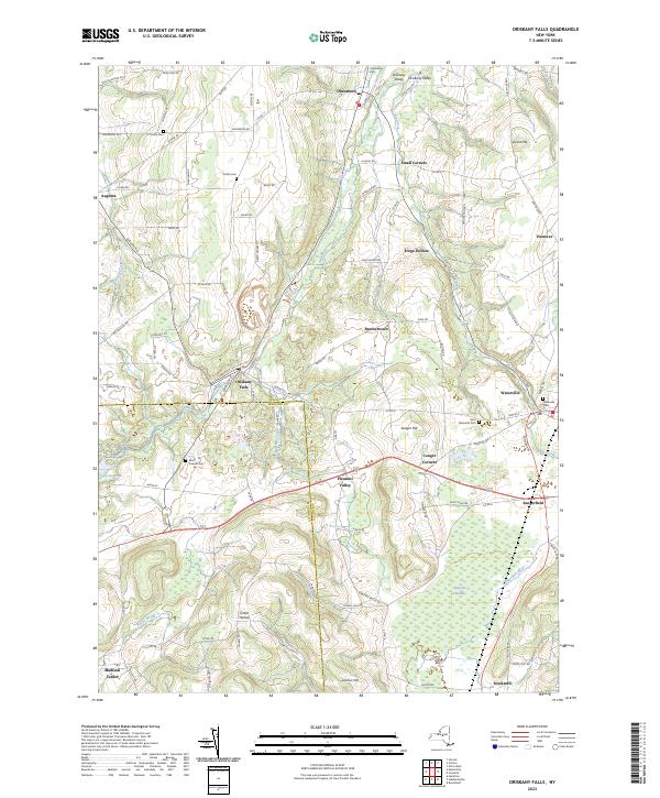 Oriskany Falls topographic map thumbnail