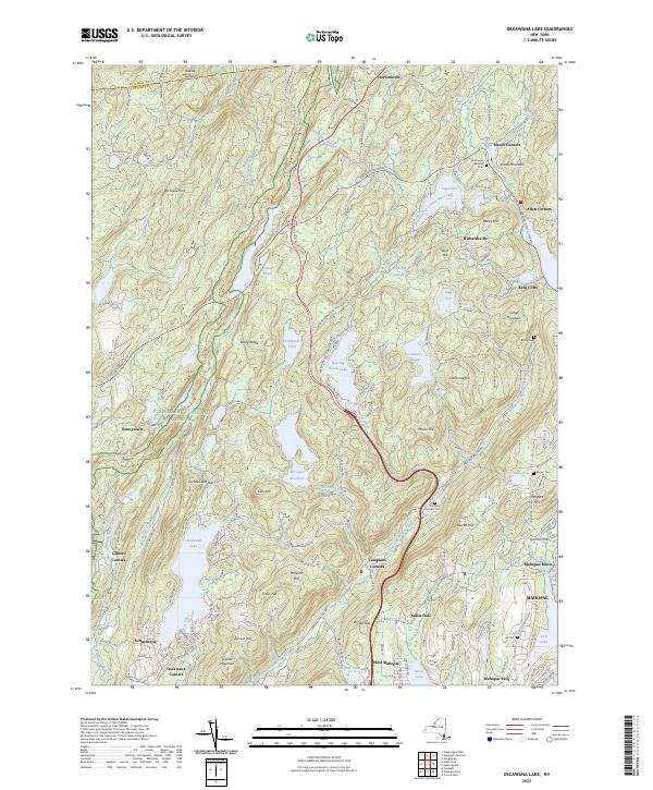 Oscawana Lake topographic map thumbnail