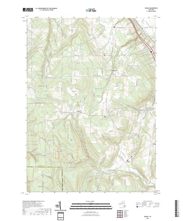 Ossian topographic map thumbnail