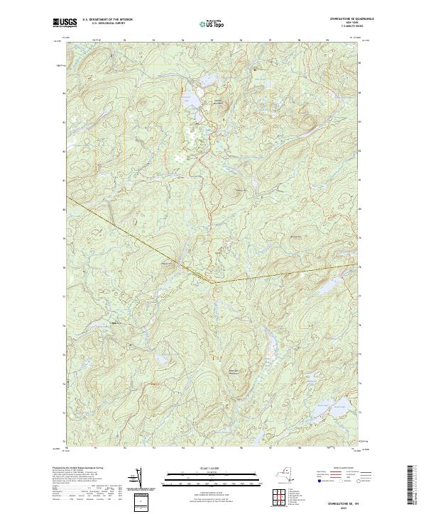Oswegatchie SE topographic map thumbnail