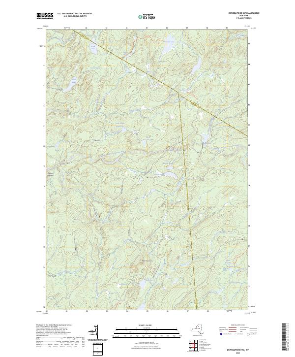 Oswegatchie SW topographic map thumbnail