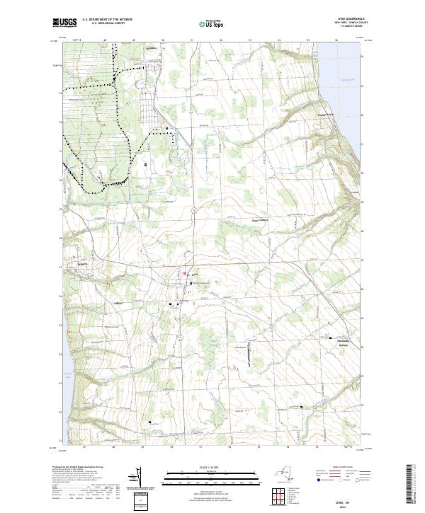 Ovid topographic map thumbnail