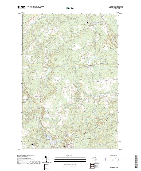 Parishville topographic map thumbnail