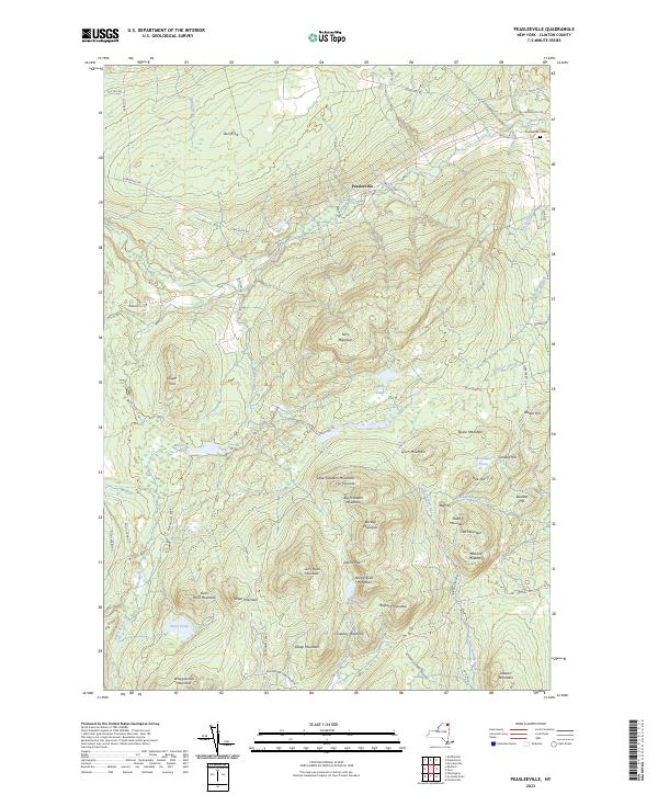 Peasleeville topographic map thumbnail