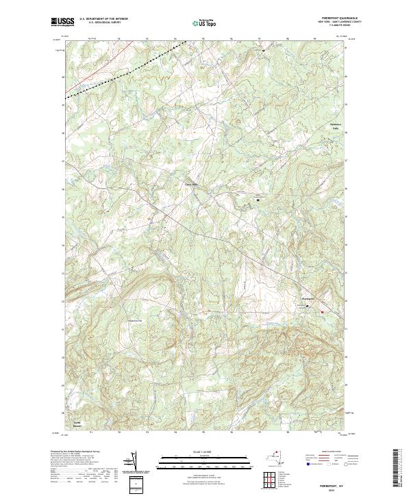 Pierrepont topographic map thumbnail