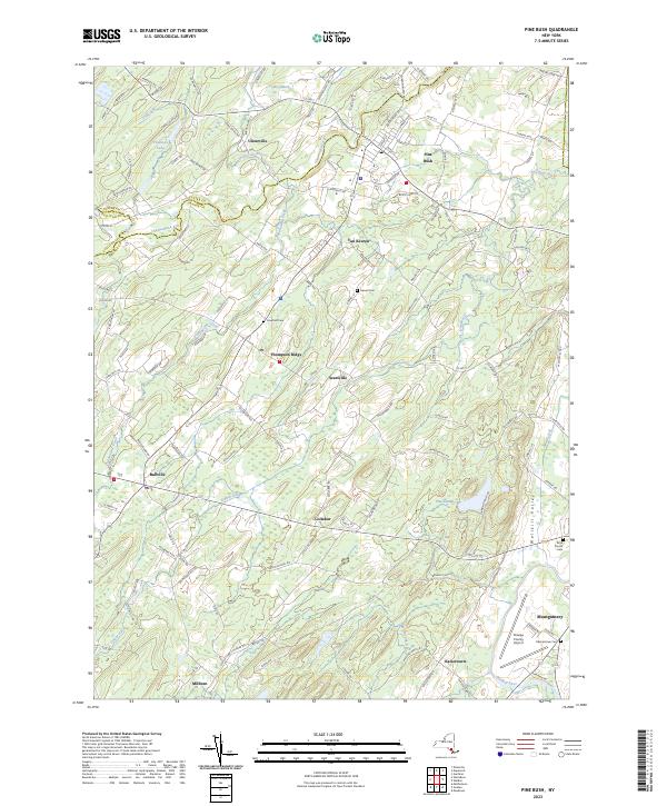 Pine Bush topographic map thumbnail