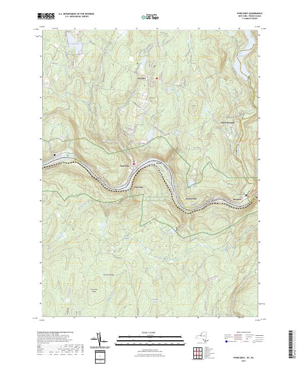 Pond Eddy topographic map thumbnail