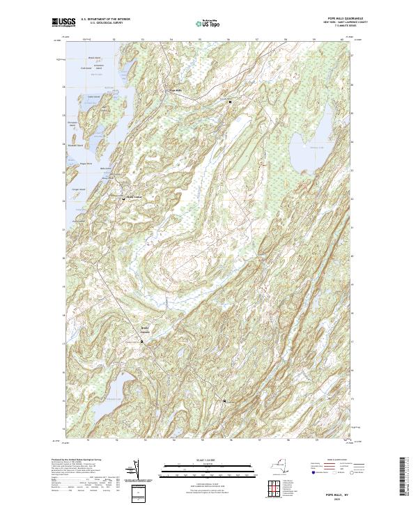Pope Mills topographic map thumbnail