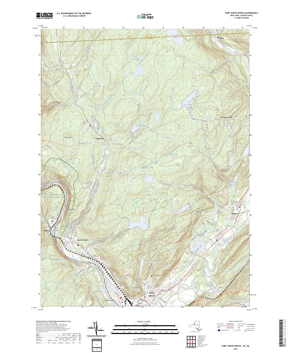 Port Jervis North topographic map thumbnail