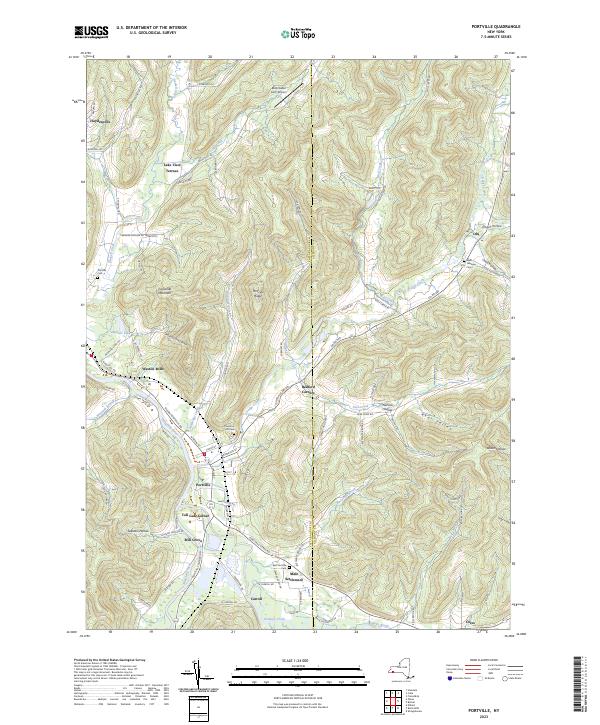 Portville topographic map thumbnail