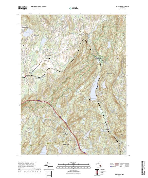 Poughquag topographic map thumbnail