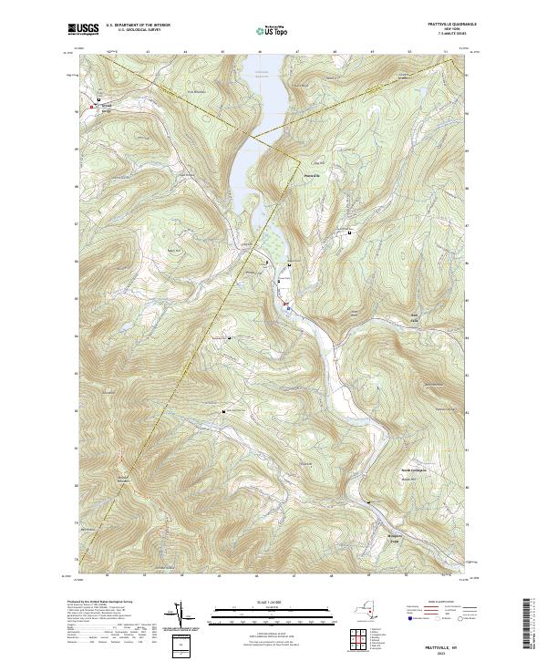 Prattsville topographic map thumbnail