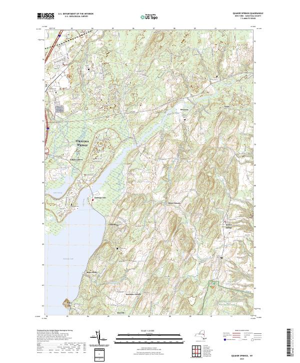 Quaker Springs topographic map thumbnail
