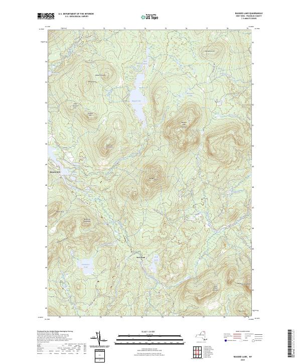 Ragged Lake topographic map thumbnail