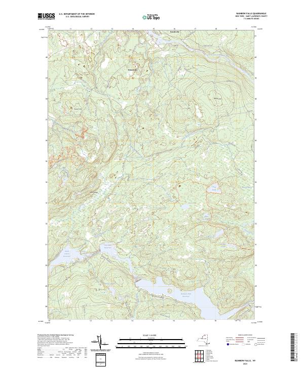 Rainbow Falls topographic map thumbnail