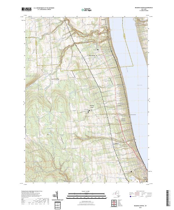 Reading Center topographic map thumbnail