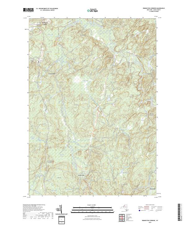 Remington Corners topographic map thumbnail