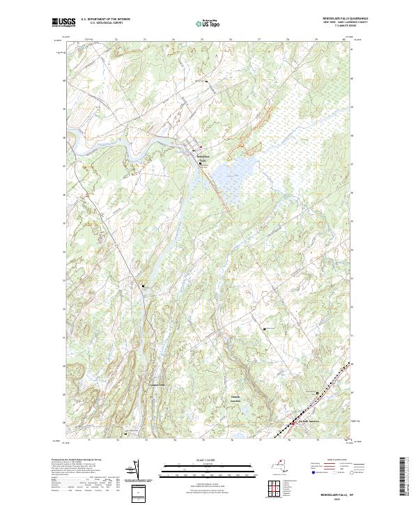 Rensselaer Falls topographic map thumbnail