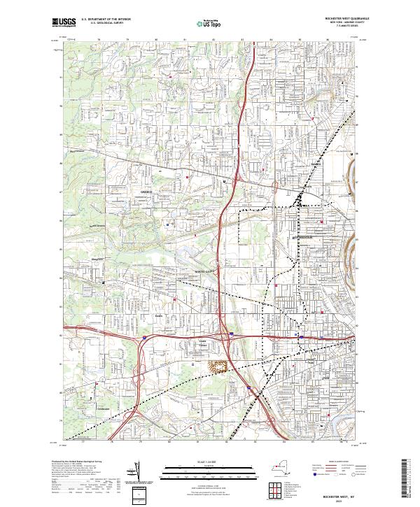 Rochester West topographic map thumbnail