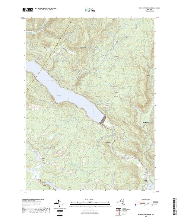 Rondout Reservoir topographic map thumbnail