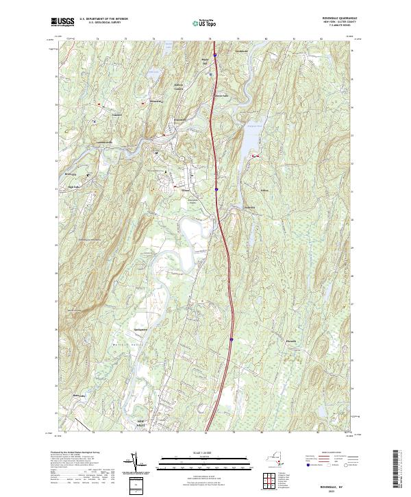Rosendale topographic map thumbnail