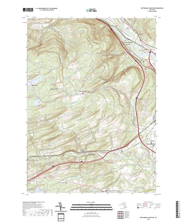 Rotterdam Junction topographic map thumbnail