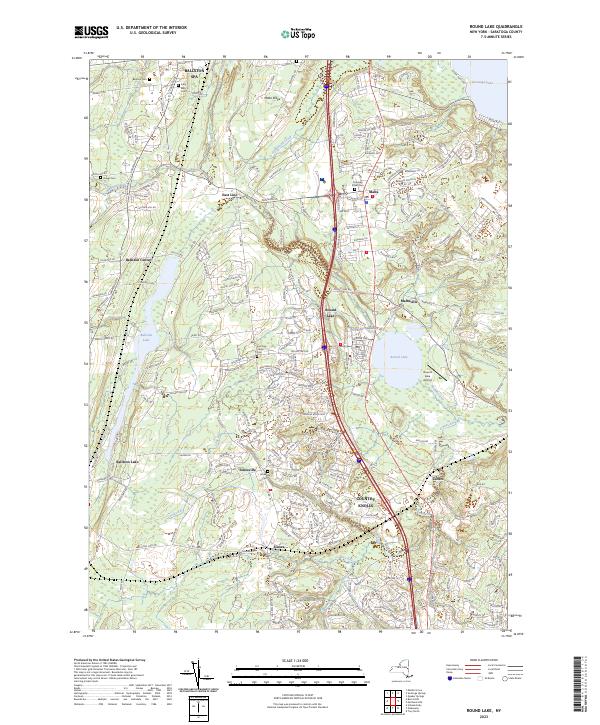 Round Lake topographic map thumbnail