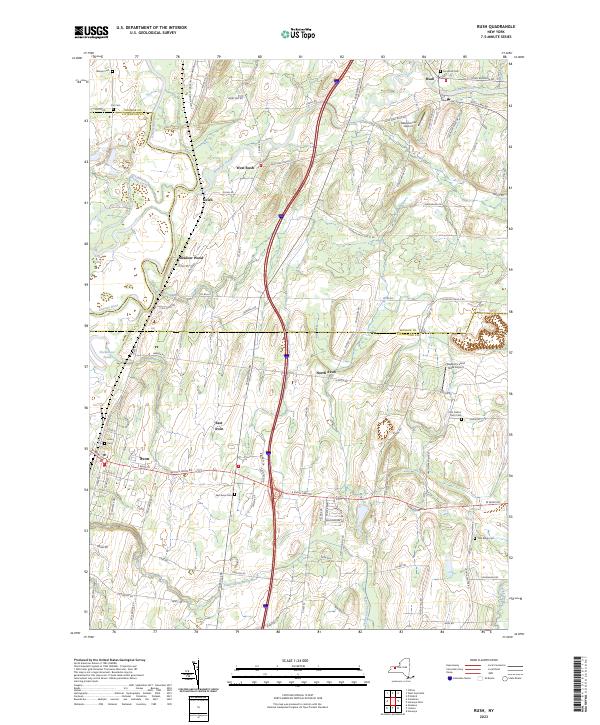 Rush topographic map thumbnail
