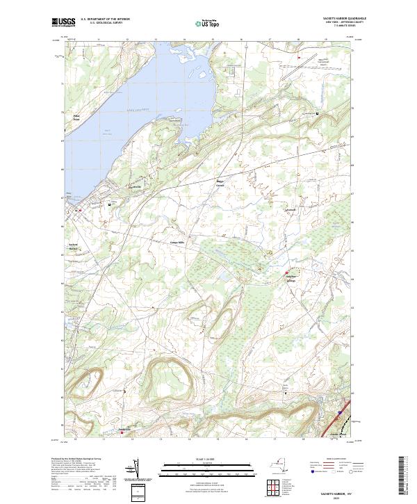Sackets Harbor topographic map thumbnail