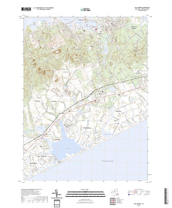 Sag Harbor topographic map thumbnail